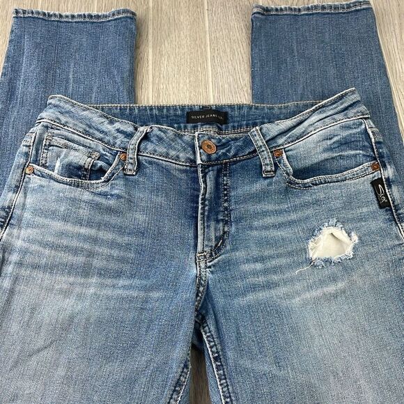 Silver Jeans Co. Women's Suki Mid-rise Straight Leg Jeans Indigo Blue W29/L30 - Picture 4 of 13